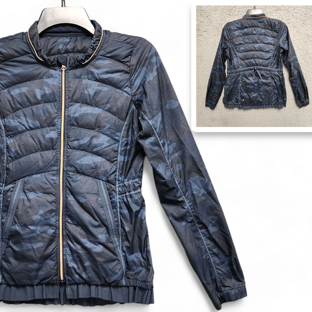 Lululemon Spring Fling Puffy Windbreaker Jacket Womens XS/S Lotus Camo NO‎ HOOD